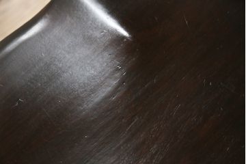 中古　松本民芸家具　美しいシルエットが目を引く#85リーチ型アームチェア(ダイニングチェア、板座チェア、椅子、イス)(R-079060)