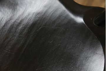 中古　松本民芸家具　美しいシルエットが目を引く#85リーチ型アームチェア(ダイニングチェア、板座チェア、椅子、イス)(R-079060)