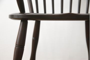 中古　松本民芸家具　美しいシルエットが目を引く#85リーチ型アームチェア(ダイニングチェア、板座チェア、椅子、イス)(R-079060)