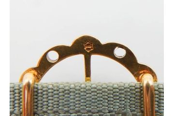 彫金　K18(18金)　さりげないデザインが上品な帯留め(ゴールド、真珠、パール、帯締め、着物道具、アクセサリー、和装小物、ケース付き)(R-079063)
