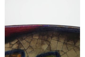 デンマーク　Michael Andersen & Son(ミケル・アナセン&サン)　微笑ましい表情に心が和むプレート(北欧、ビンテージ、ヴィンテージ、皿、大皿、洋食器、BORNHOLMSK KERAMIK、人物)(R-079064)