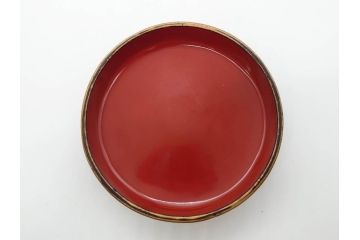 江戸〜明治期　艶やかな漆に金蒔絵が映えた美しい重香合(三段丸重、重箱、香道具、茶道具、木製、漆器、お重、草花)(R-079068)