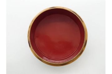江戸〜明治期　艶やかな漆に金蒔絵が映えた美しい重香合(三段丸重、重箱、香道具、茶道具、木製、漆器、お重、草花)(R-079068)