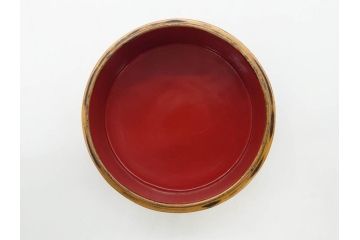 江戸〜明治期　艶やかな漆に金蒔絵が映えた美しい重香合(三段丸重、重箱、香道具、茶道具、木製、漆器、お重、草花)(R-079068)