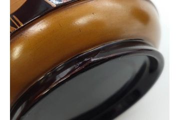 江戸〜明治期　艶やかな漆に金蒔絵が映えた美しい重香合(三段丸重、重箱、香道具、茶道具、木製、漆器、お重、草花)(R-079068)