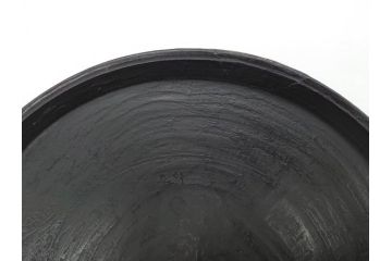 時代物　木製　李朝　時を重ねた味わい深い高台皿(高杯、朝鮮美術、丸盆、台鉢、フルーツボウル、コンポート)(R-079070)