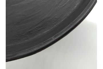 時代物　木製　李朝　時を重ねた味わい深い高台皿(高杯、朝鮮美術、丸盆、台鉢、フルーツボウル、コンポート)(R-079070)