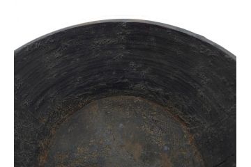 時代物　木製　李朝　時を重ねた味わい深い高台皿(高杯、朝鮮美術、丸盆、台鉢、フルーツボウル、コンポート)(R-079070)
