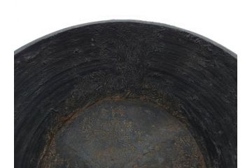 時代物　木製　李朝　時を重ねた味わい深い高台皿(高杯、朝鮮美術、丸盆、台鉢、フルーツボウル、コンポート)(R-079070)