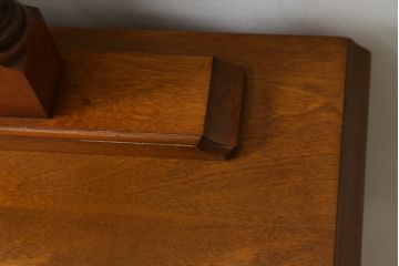 中古　横浜ダニエル(daniel)　アーリーアメリカンシリーズ　A-402　ラウンド型の鏡が印象的! 上品な佇まいのドレッサーとスツールのセット(鏡台、化粧台、ミラー)(R-079074)