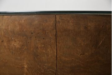 和製アンティーク　特大!!　使いこまれた風合いが楽しめる総欅(ケヤキ)材の臼テーブル(センターテーブル、ローテーブル、ガラステーブル)(R-079082)