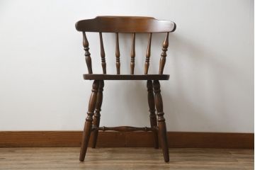和製ビンテージ　飛騨家具　WINDS太平　ブナ材製のダイニングチェア(椅子、イス、板座チェア、ヴィンテージ)(R-079083)
