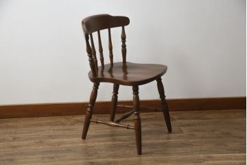 和製ビンテージ　飛騨家具　WINDS太平　ブナ材製のダイニングチェア(椅子、イス、板座チェア、ヴィンテージ)(R-079083)