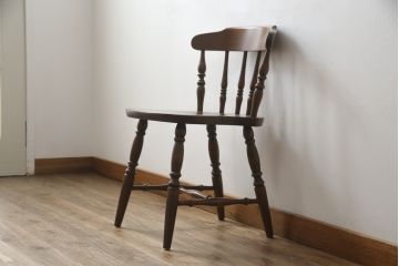 和製ビンテージ　飛騨家具　WINDS太平　ブナ材製のダイニングチェア(椅子、イス、板座チェア、ヴィンテージ)(R-079083)