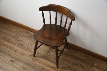 和製ビンテージ　飛騨家具　WINDS太平　ブナ材製のダイニングチェア(椅子、イス、板座チェア、ヴィンテージ)(R-079083)