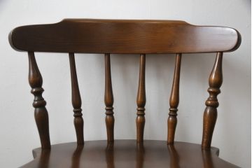 和製ビンテージ　飛騨家具　WINDS太平　ブナ材製のダイニングチェア(椅子、イス、板座チェア、ヴィンテージ)(R-079083)