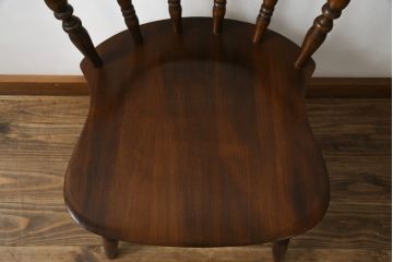 和製ビンテージ　飛騨家具　WINDS太平　ブナ材製のダイニングチェア(椅子、イス、板座チェア、ヴィンテージ)(R-079083)
