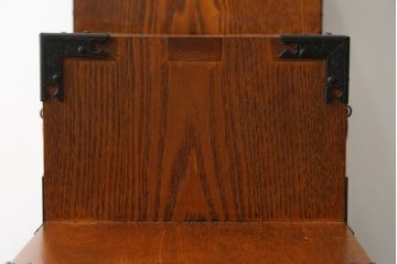 中古　民芸家具　ニレ材　和小物のディスプレイにもぴったりの小さな卓上階段箪笥(和たんす、収納タンス、整理箪笥、卓上収納、小物収納、小引き出し)(R-079086)