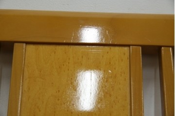 中古　美品!!　IDC大塚家具取り扱い　SPLENDOR(スプレンダー)　バーズアイメープル　洗練されたデザインが美しいダイニングチェア4脚セット　定価4脚で約23万円　(R-079089)