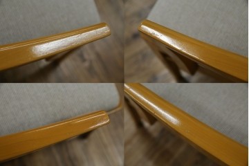 中古　美品!!　IDC大塚家具取り扱い　SPLENDOR(スプレンダー)　バーズアイメープル　洗練されたデザインが美しいダイニングチェア4脚セット　定価4脚で約23万円　(R-079089)