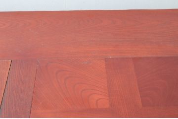 中古　美品　民芸家具　欅(ケヤキ)材　団らんのひと時にぴったりの温かな色味の囲炉裏テーブル(関西火鉢、長火鉢、木製火鉢、4人掛け、6人掛け、ダイニングテーブル、食卓)(R-079092)
