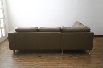 中古　美品　BoConcept(ボーコンセプト)　I.D.V.　洗練されたデザインが素敵なコーナーソファ(2人掛けソファ、3人掛けソファ、長椅子、カウチソファ、北欧)(定価約85万円)(R-079098)