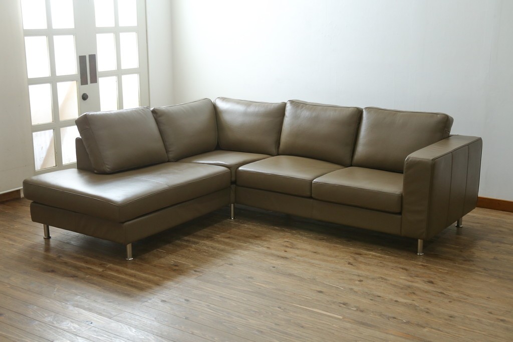 中古　デンマーク製　美品　BoConcept(ボーコンセプト)　I.D.V.　シンプルモダンなコーナーソファ　定価約85万円　(R-079098)