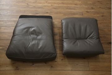 中古　プラスカーサ取り扱い　NATUZZI ITALIA(ナツッジイタリア)　AMADEUS(アマデウス)　メンズライクな空間づくりに活躍する1人掛けソファ(一人掛け、アームソファ、1P)(定価約45万円)(R-079099)