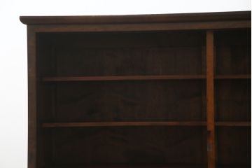 中古　美品　松本民芸家具　落ち着きのある和モダンデザインが魅力的なC型下駄箱(別注品)(収納棚、戸棚、サイドボード、キャビネット)(R-079100)