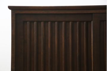中古　美品　松本民芸家具　落ち着きのある和モダンデザインが魅力的なC型下駄箱(別注品)(収納棚、戸棚、サイドボード、キャビネット)(R-079100)