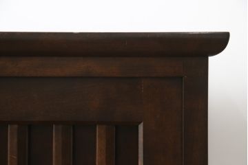 中古　美品　松本民芸家具　落ち着きのある和モダンデザインが魅力的なC型下駄箱(別注品)(収納棚、戸棚、サイドボード、キャビネット)(R-079100)