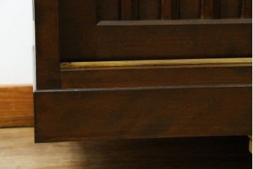 中古　美品　別注品　松本民芸家具　和モダンデザインのC型下駄箱　(R-079100)