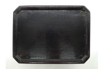 時代物　李朝　シンプルで使い勝手の良い角膳(お膳、木製、脚付き、朝鮮美術、飾り台、四角)(R-079106)