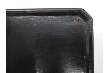 時代物　李朝　シンプルで使い勝手の良い角膳(お膳、木製、脚付き、朝鮮美術、飾り台、四角)(R-079106)