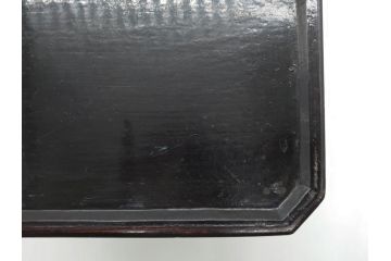 時代物　李朝　シンプルで使い勝手の良い角膳(お膳、木製、脚付き、朝鮮美術、飾り台、四角)(R-079106)