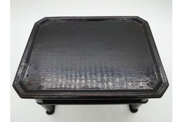 時代物　李朝　シンプルで使い勝手の良い角膳(お膳、木製、脚付き、朝鮮美術、飾り台、四角)(R-079106)