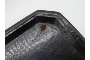 時代物　李朝　シンプルで使い勝手の良い角膳(お膳、木製、脚付き、朝鮮美術、飾り台、四角)(R-079106)