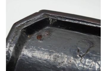 時代物　李朝　シンプルで使い勝手の良い角膳(お膳、木製、脚付き、朝鮮美術、飾り台、四角)(R-079106)