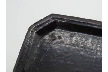 時代物　李朝　シンプルで使い勝手の良い角膳(お膳、木製、脚付き、朝鮮美術、飾り台、四角)(R-079106)