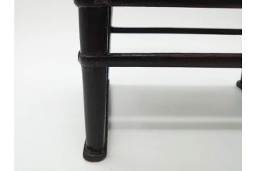 時代物　李朝　シンプルで使い勝手の良い角膳(お膳、木製、脚付き、朝鮮美術、飾り台、四角)(R-079106)