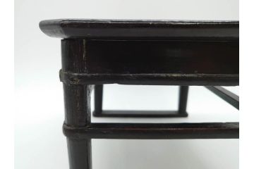 時代物　李朝　シンプルで使い勝手の良い角膳(お膳、木製、脚付き、朝鮮美術、飾り台、四角)(R-079106)