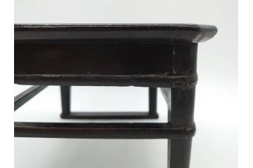時代物　李朝　シンプルで使い勝手の良い角膳(お膳、木製、脚付き、朝鮮美術、飾り台、四角)(R-079106)