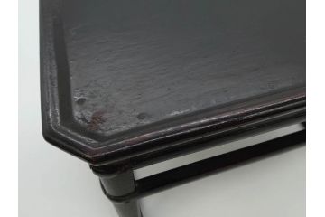 時代物　李朝　シンプルで使い勝手の良い角膳(お膳、木製、脚付き、朝鮮美術、飾り台、四角)(R-079106)