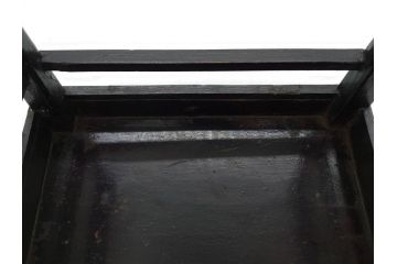 時代物　李朝　シンプルで使い勝手の良い角膳(お膳、木製、脚付き、朝鮮美術、飾り台、四角)(R-079106)