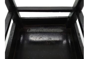 時代物　李朝　シンプルで使い勝手の良い角膳(お膳、木製、脚付き、朝鮮美術、飾り台、四角)(R-079106)