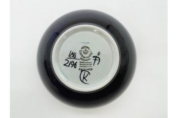 デンマーク　ROYAL COPENHAGEN(ロイヤルコペンハーゲン)　Tenera(テネラ)　FAJANCE(ファイアンス焼き)　温かみのあるデザインが魅力のボウル4点セット(花、フラワー、風景、深皿、小鉢、洋食器、北欧)(R-079107)