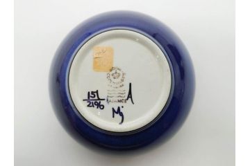 デンマーク　ROYAL COPENHAGEN(ロイヤルコペンハーゲン)　Tenera(テネラ)　FAJANCE(ファイアンス焼き)　温かみのあるデザインが魅力のボウル4点セット(花、フラワー、風景、深皿、小鉢、洋食器、北欧)(R-079107)