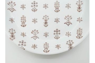 ARABIA FINLAND　Tapestry(タペストリー)　ブラウン　5/1152　落ち着いた雰囲気が魅力のプレート(大皿、陶器、北欧、洋食器、アラビア、フィンランド、北欧食器)(R-079110)
