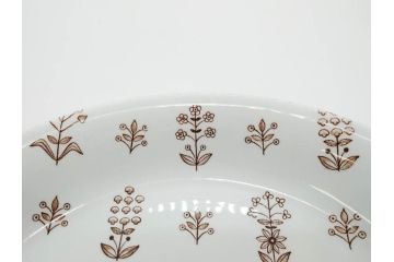 ARABIA FINLAND　Tapestry(タペストリー)　ブラウン　5/1152　落ち着いた雰囲気が魅力のプレート(大皿、陶器、北欧、洋食器、アラビア、フィンランド、北欧食器)(R-079110)