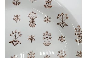 ARABIA FINLAND　Tapestry(タペストリー)　ブラウン　5/1152　落ち着いた雰囲気が魅力のプレート(大皿、陶器、北欧、洋食器、アラビア、フィンランド、北欧食器)(R-079110)